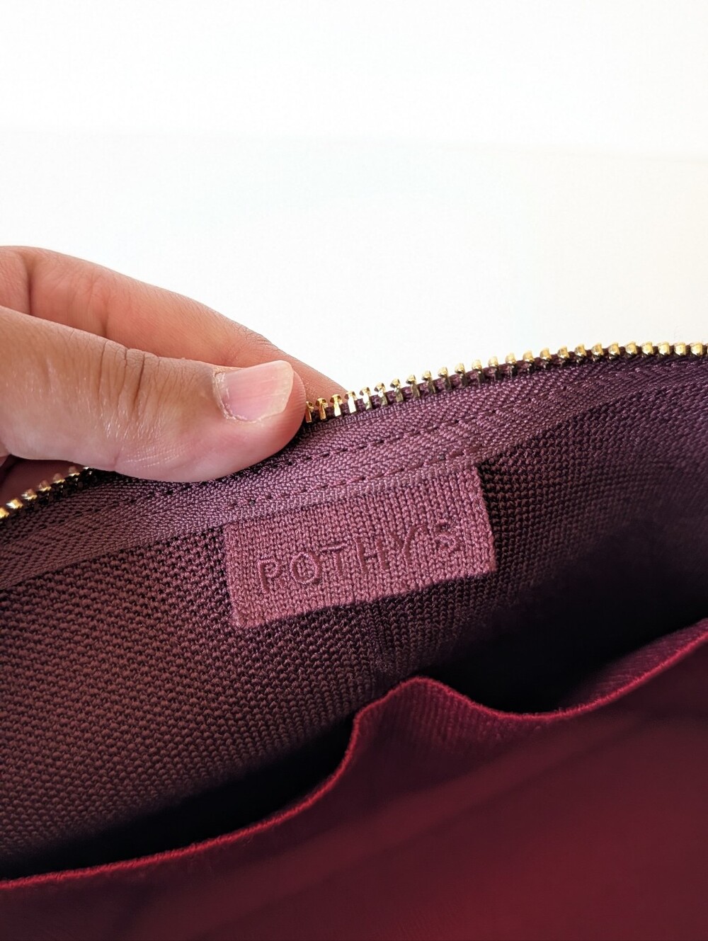 Rothy's ReVelvet Studded The Daily Crossbody in Syrah Burgundy - Picture 5 of 6
